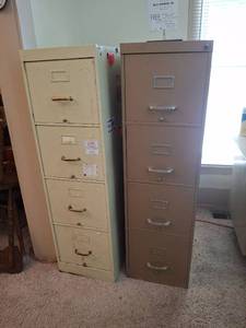 lot 1131 image: (2) 4-Drawer Vertical File Cabinets