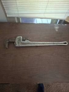 lot 1159 image: Ridgid Pipe Wrench - 24 Aluminum