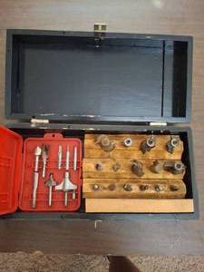 lot 1171 image: Router Bit Set with Storage Box