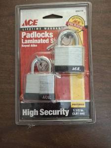 lot 1237 image: Ace High Security Padlocks Keyed Alike 1-12 in.