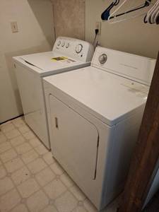 lot 1290 image: Amana Top Load Washer and Roper Electric Dryer