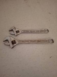 lot 1330 image: Fuller No.10 and No.12 Adjustable Wrenches