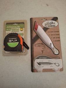 lot 1331 image: Litezall Lure Light with Pittsburgh 25 ft Tape Measure