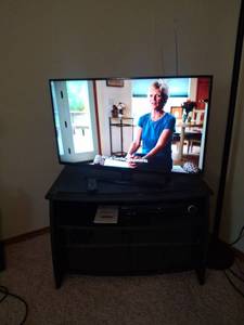 lot 1387 image: Insignia Flat Screen Television with Stand and DVD Player