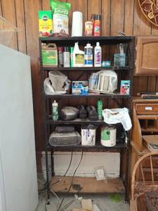 lot 1419 image: Metal Storage Shelving with Contents