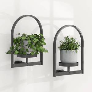 lot 216 image: 2 Pack Wall Plant Holders, Metal Window Planters