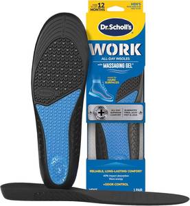 lot 257 image: 2 Pack Dr. Scholls Work All-Day Comfort Insoles with Massaging Gel