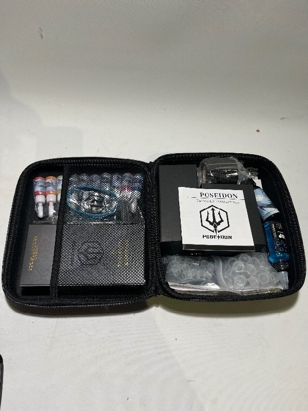 lot 4 image: Poseidon Tattoo Wired Gun Kit - Green Machine - Great Introduction Kit - Comes with everything your need WR44