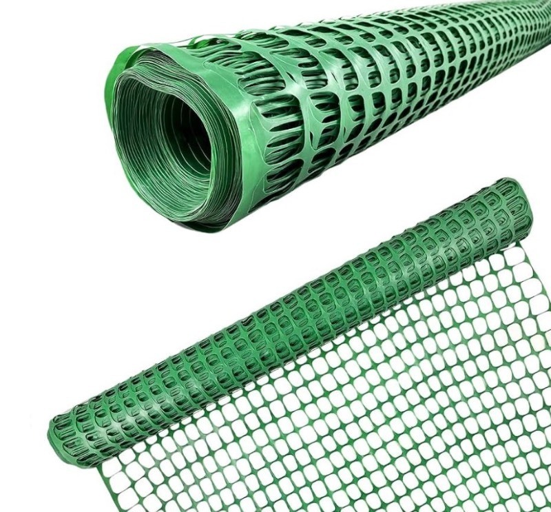 lot 244 image: Ashman Plastic Mesh Fence, 4x50 Feet, 1 Roll, Green, Construction Barrier Netting, Garden Fencing, Fences Wrap, Above Ground, for Snow, Poultry, Chicken, Deer, Patio, Garden Netting, Green