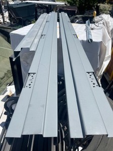 lot 5 image: Heavy Duty Grey Steel Security Door Frame - 3 pieces