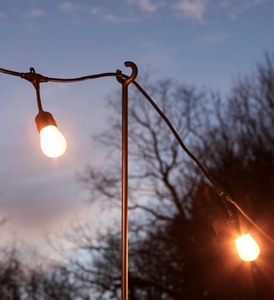 lot 33 image: O-Hook Railing Pole for String Lights, Pack of 2