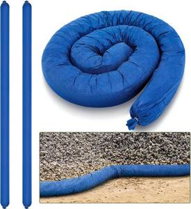 lot 2013 image: 2 Pcs Sediment Filter Erosion Control Blanket Silt Fence Sock with Stuffers Drain Stormwater Sediment Filter for Erosion Control and Storm Drain Protection (Blue)