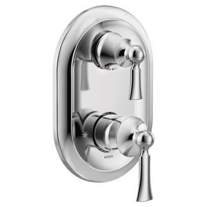 lot 2018 image: $206 Moen Wynford Chrome 2-handle Shower Faucet (Valve Not Included)