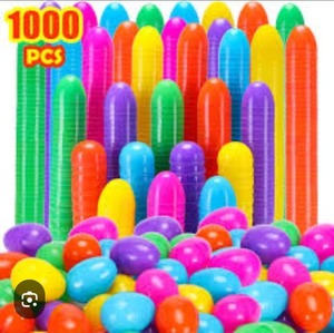 lot 2019 image: 1000 Easter Eggs, Fillable Plastic Easter Eggs Empty for Hunt, Basket Stuffers Fillers, Theme Party Favor Decoration, Classroom Prize Supplies