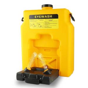 lot 2028 image: $157 Portable Eyewash-Station Emergency OSHA-Approved Yeipower - Wall Mounted Eye Wash First Aid 14 Gallon Eye Irrigation Equipment