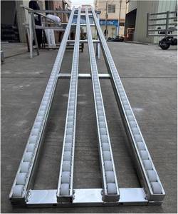 lot 2033 image: $321 6 Portable Heavy-Duty Roller Conveyor Table, Foldable Unpowered Gravit-y Conveyor Belt Table, Stainless Steel Frame With ABS Plastic Roller Unloading Pulley Factory, Ideal For Warehouse Freight Handling