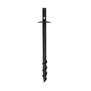 lot 2061 image: 22 in. Tall, Black Powder Coat Corkscrew In-Ground Base