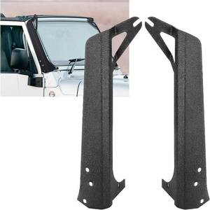 lot 2089 image: 52 Inch LED Light Bar Mounting Brackets Steel Upper Windshield Bracket Compatible with Jeep Wrangler TJ 1997-2006, Windshield Frame Mount for 300W 52 Inch Straight LED Light Bar