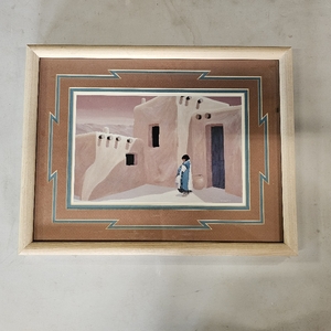 lot 3010 image: Southwest Beautifully Framed Print 17.5X13.5