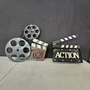 lot 3011 image: Metal Movie Reel Wall Art Film Decor for Theater Room