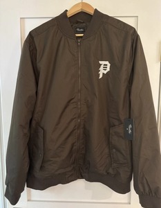 lot 3017 image: Primitive Skateboarding Bomber Jacket Embroidered Mens Brown Medium