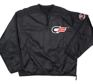 lot 3018 image: Cage Fighter MMA Black Nylon 34 Zip Golf Style Pullover Jacket Size XL