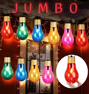 lot 3019 image: VIHOSE Giant 8 Christmas Lights Jumbo 13.5 ft Xmas String Lights Multicolor C7 Lights with 10 Colorful Bulbs Outdoor Christmas Lights C7 Large Outdoor String Lights for Indoor Outdoor (Classic Style)
