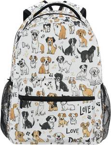 lot 3030 image: Kcldeci Dog Kids Backpack Puppy Dogs Boys Girls Toddler Backpacks Elementary School Bag Bookbag Travel Daypack Shoulder Bag