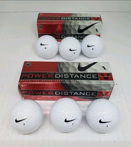 lot 3037 image: Nike Precision PowerDistance Long TI-Velocity GolfBalls 2 Sleeves 6 Balls