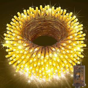 lot 3055 image: KNONEW 403ft 1000 LED Christmas String Lights Outdoor 8 Modes & Timer Fairy Light Plug in Waterproof LED Wedding Lights for Xmas Yard Tree Party Holiday Decor (Warm White)