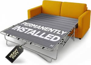 lot 3088 image: $125 Meliusly Sleeper Sofa Support Board Queen Size (54x64) Permanently Installed Wood Sofa Bed Board for Pull Out Couch, Folds with Frame, Under Mattress Bar Shield, Sofa Bed Support, Folding Bed Board