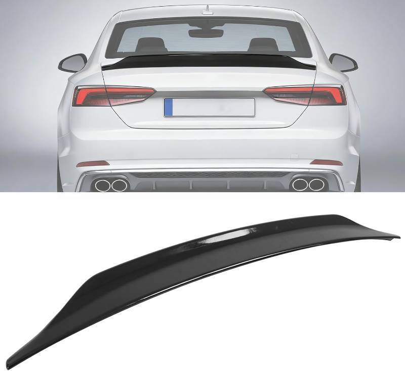 lot 161510 image: Gloss Black Rear Trunk Lip Spoiler Wing Fit for Audi A5 8T Coupe 2-Door 2008 2009 2010 2011 2012 2013 2014 2015 2016 2017