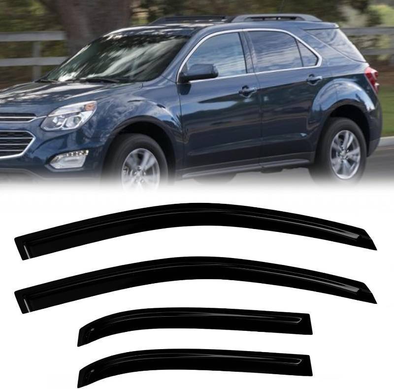 lot 161526 image: Window Rain Guards fit 2010-2017 Chevy Equinox 4PC Side Wind Deflector Visors