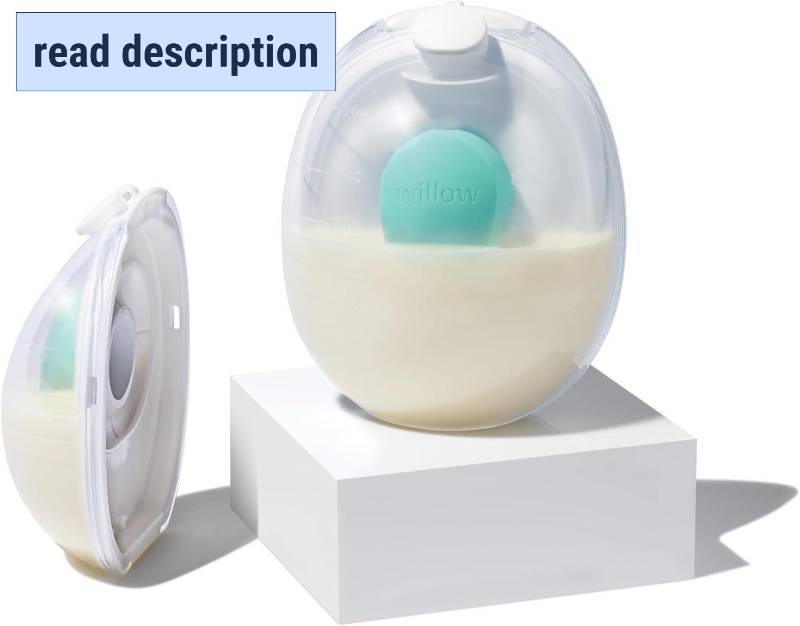 lot 261534 image: Willow Go 7oz Reusable Milk Containers with Splash Guard - for use with Willow Go Hands Free Breast Pump