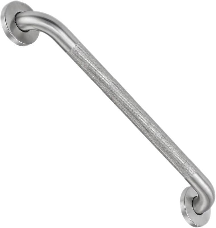 lot 351748 image: 24 Inch Shower Grab Bar for Seniors,1.25 Diameter 304 Stainless Steel Heavy Duty Anti-Slip Bathroom Safety Handicap Grab Bar for Shower, Bathtub & Toilet Support, Wall Mounted, Supports 500lbs