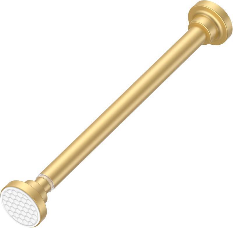 lot 351763 image: AIZESI Small Tension Rod 18 To 27 Inch 1 - Inch Diameter Gold Tension Curtain Rod Small Tension Rod No Drilling, Anti - Slip, Anti - Rust Short Tension Rod
