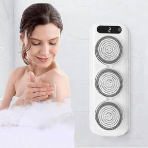 lot 161516 image: Retails for $160 Electric Back Scrubber for Shower, Wall Mounted Electric Shower Back Scrubber, Dry Brushing Body Brush for Bathing, Cleansing, Exfoliating and Massaing, with 3 Spin Skin Bath Brush Heads