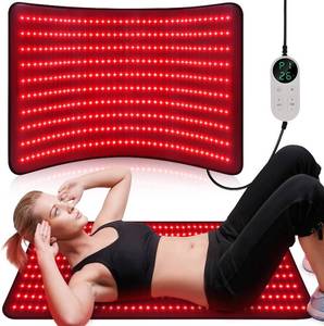 lot 161518 image: Retails for $113 Pedete Red Light Therapy Mat for Body, 39 24 Large Infrared Light Therapy Pad with Timer Remote Control, 660nm 850nm Home Office Daily Use on Back Shoulder Knee Leg & Pets (with Storage Bag)