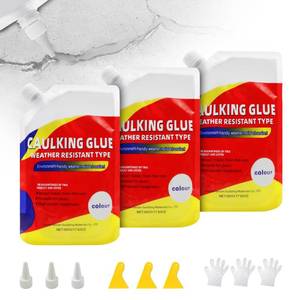 lot 60257 image: Concrete Crack Filler, Concrete Caulking Adhesive, Quick-Drying Sealant for Professionals, Heavy-Duty Crack Filler for Driveway, Caulking Glue Weather Resistant Type(3PCS) - Retail $4,208