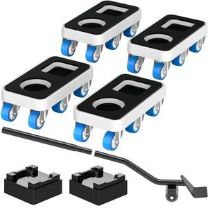 lot 60267 image: Kiss Core Furniture Dolly with Dual Groove Design Furniture Sliders with 6 Wheels - for Various Types of Furniture Legs - for Moving Heavy Duty Sofa Bed - Load Capacity Up to 950lb - Retail $46