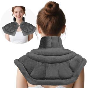 lot 60268 image: Microwave Heating Pad for Neck Shoulder and Back Pain, Weighted Microwavable Heated Neck Wrap with Lavender Scent for Hot and Cold Compress, Large Size - Retail $3,455
