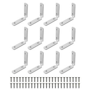 lot 60311 image: JCBIZ 12PCS L-Shape Interior Joint Bracket Inside Corner Connectors for Aluminum Extrusion Profile Slot - Retail $7,806