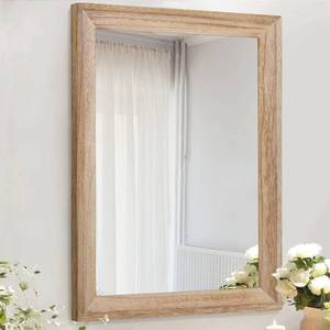 lot 3616 image: AAZZKANG Rustic Mirrors for Wall Rectangle Wooden Frame Hanging Mirror for Bedroom Bathroom Living Room Entryway Small