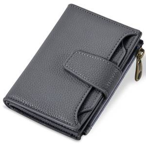 lot 3644 image: Airkit Small Wallet Women RFID Blocking Soft Leather Bifold Compact Card Holder Wallet for Women with Zipper Coin Pocket 4 ID Window