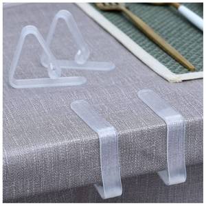 lot 3671 image: Kitnish 16PCS Clear Plastic Tablecloth Clips,Transparent Clear Tablecloth Clips, Plastic Table Cloth Hold Down Clips Table Cloth Holder for Meeting Party Indoor Outdoor Events