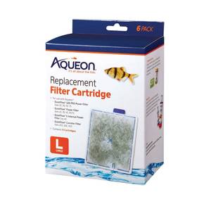 lot 3694 image: Aqueon Replacement Filter Cartridges Large (6 pack), Ensure Even Distribution of Activated Carbon, 25% More Activated Carbon, Easy Installation