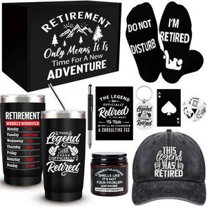 lot 3711 image: SIXVALA 10 Pcs Retirement Gifts for Men 2026, This Legend Has Retired, Happy Retirement Gifts for Dad, Grandpa, Coworker, Teachers, Boss, Friends, Retirees, 20 Oz Tumbler Best Retirement Gifts Basket