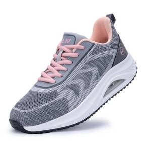 lot 3746 image: M MGRNDL Womens Walking Shoes Arch Support Orthotic Fashion Sneakers Tennis Shoes for Plantar Fasciitis Pain Relief GreyPink US 9.5