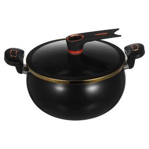 lot 3760 image: CALLARON Ceramic Stock Pot with Lid, 8l Large Nonstick Pasta Pot, Soup Stockpot with Antiscald Handles for Spaghetti, Rice, Stew & Family Cooking, Dishwasher Safe Cookware, Black
