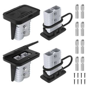 lot 3772 image: RVBOATPAT 120 Amp Battery Quick Disconnect Connector with Plug Mounting Panel Battery Cable Connector Battery Terminal Connectors Flush Mount Recessed Plate
